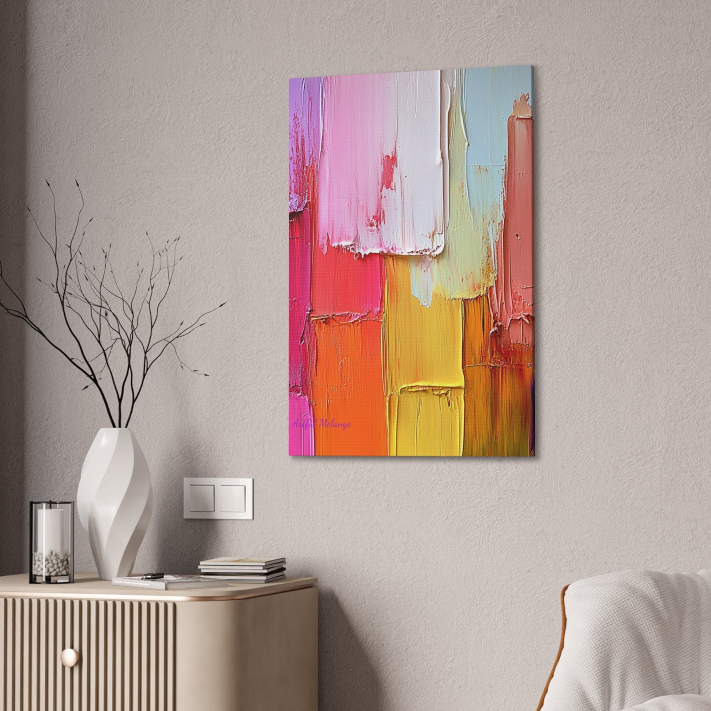 Acrylic Abstract Canvas Print - Richly Textured Artistry