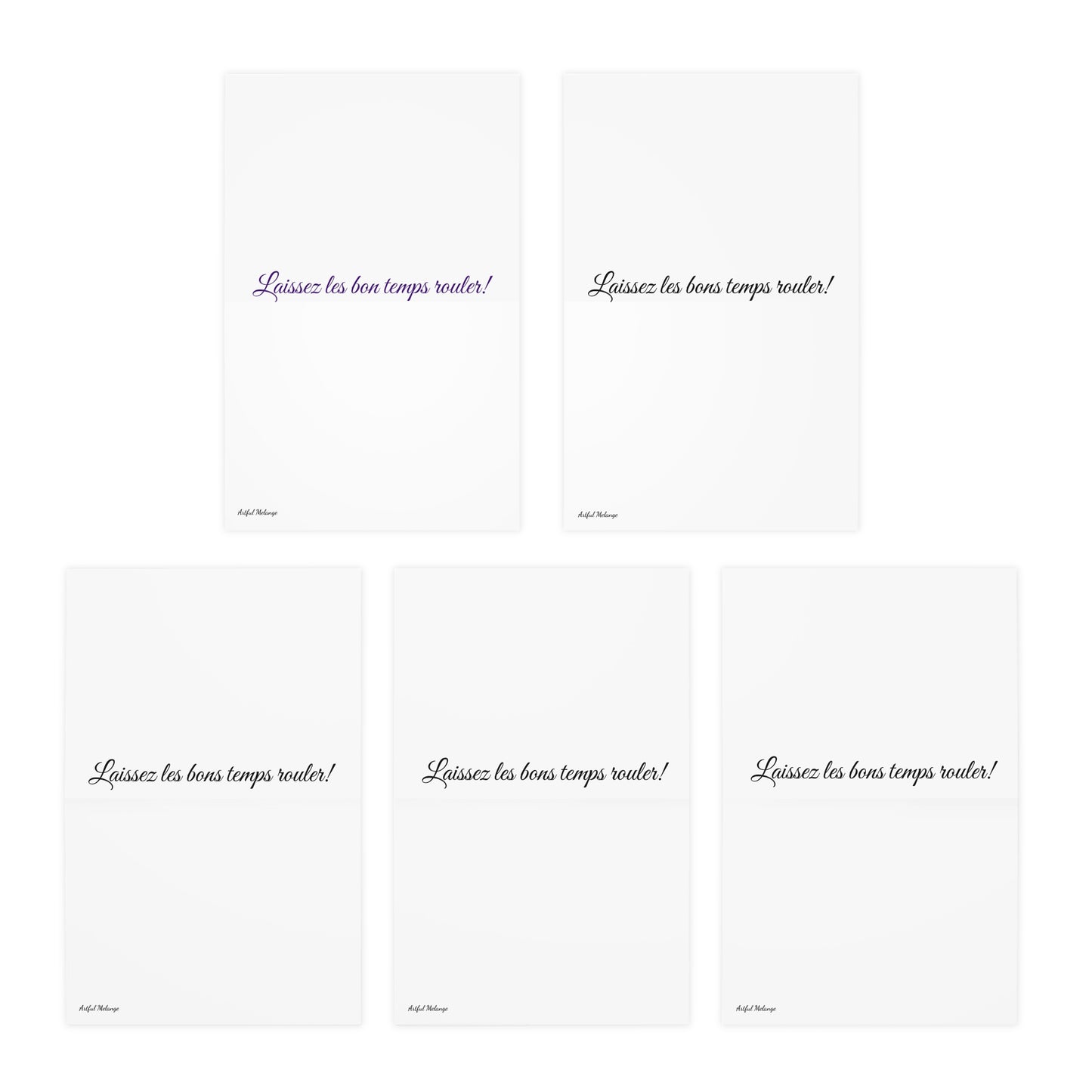 Big Easy Festivity Mardi Gras Note Card Set (5-Pack)