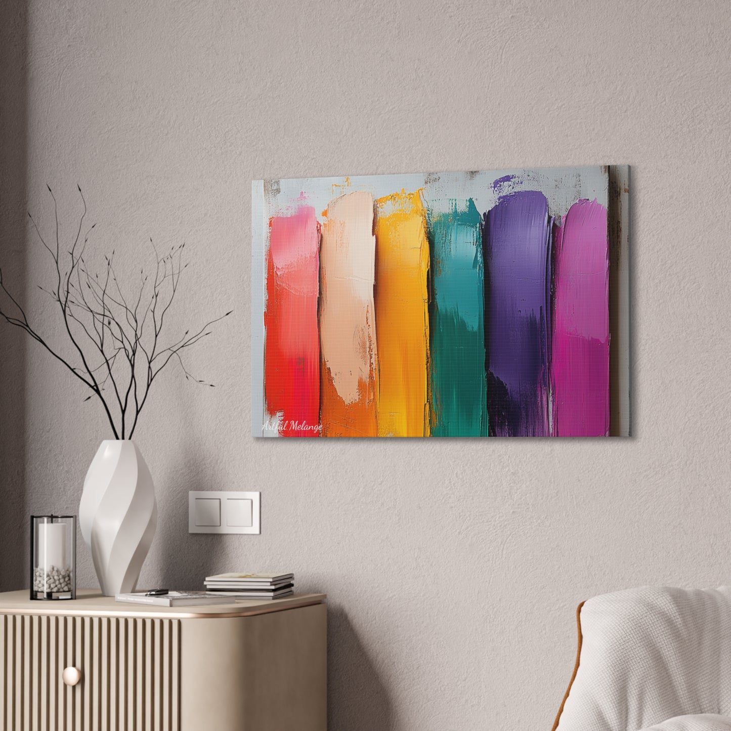 Acrylic Abstract Canvas Print - Richly Textured Artistry