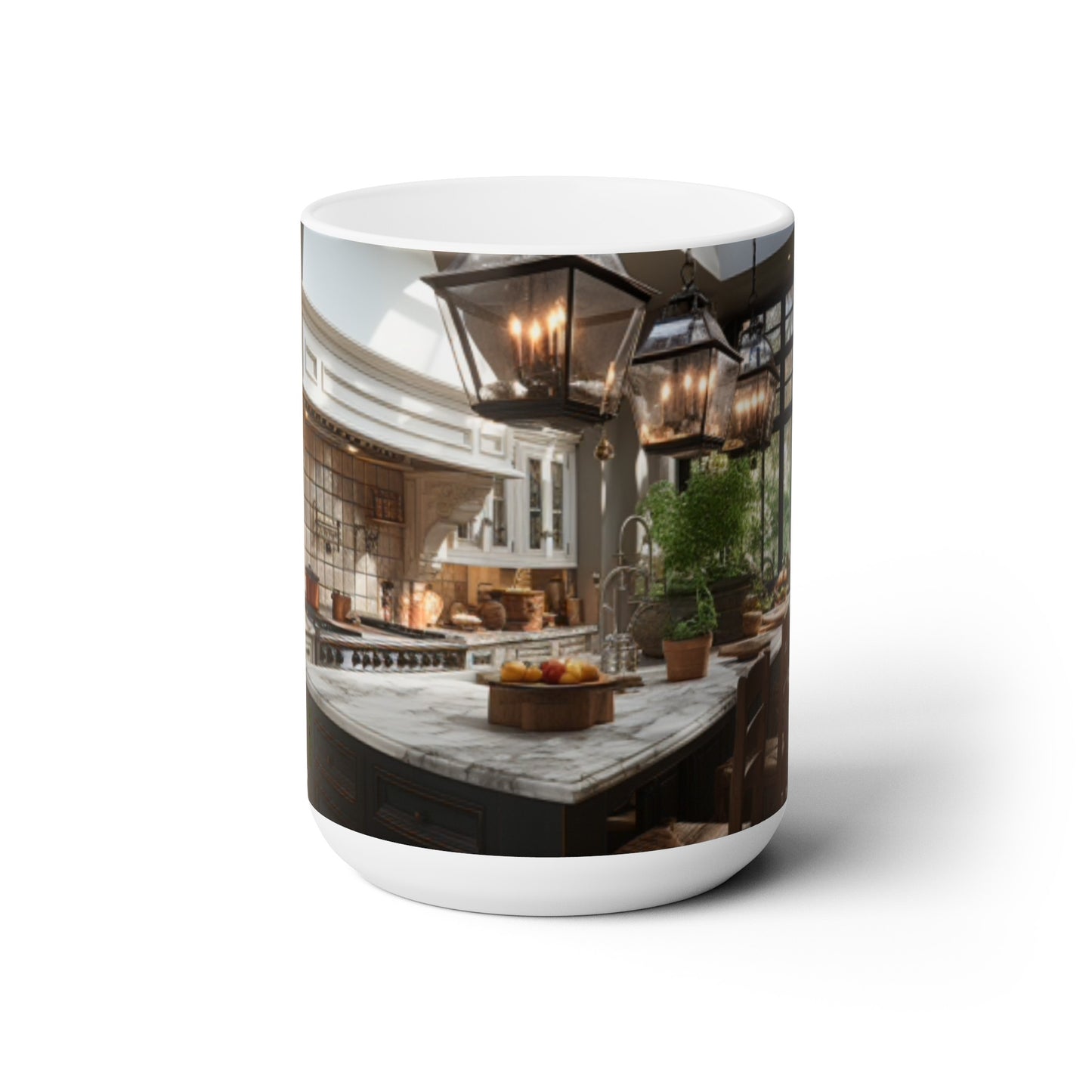 Elegant Kitchen Themed Ceramic Mug 15oz