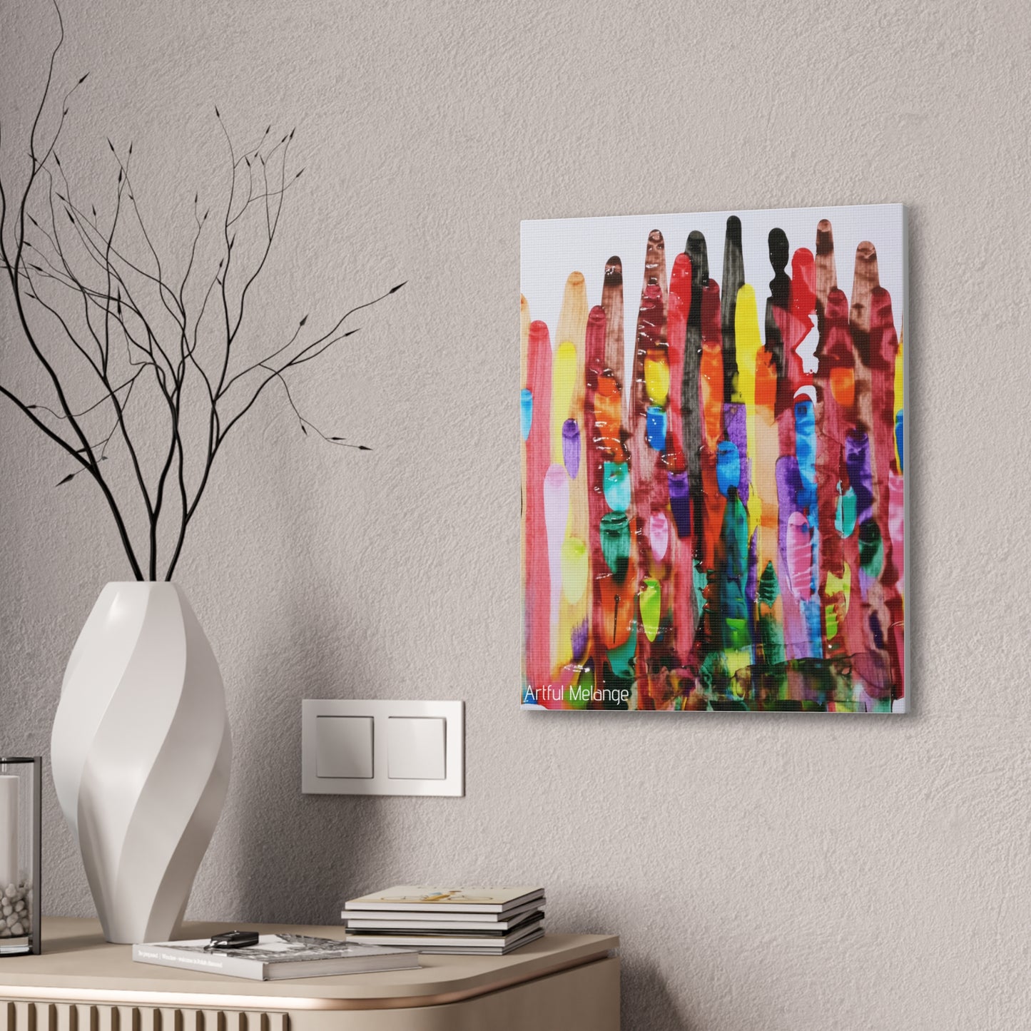 Primary Elegance: A Symphony of Sophistication Canvas Print