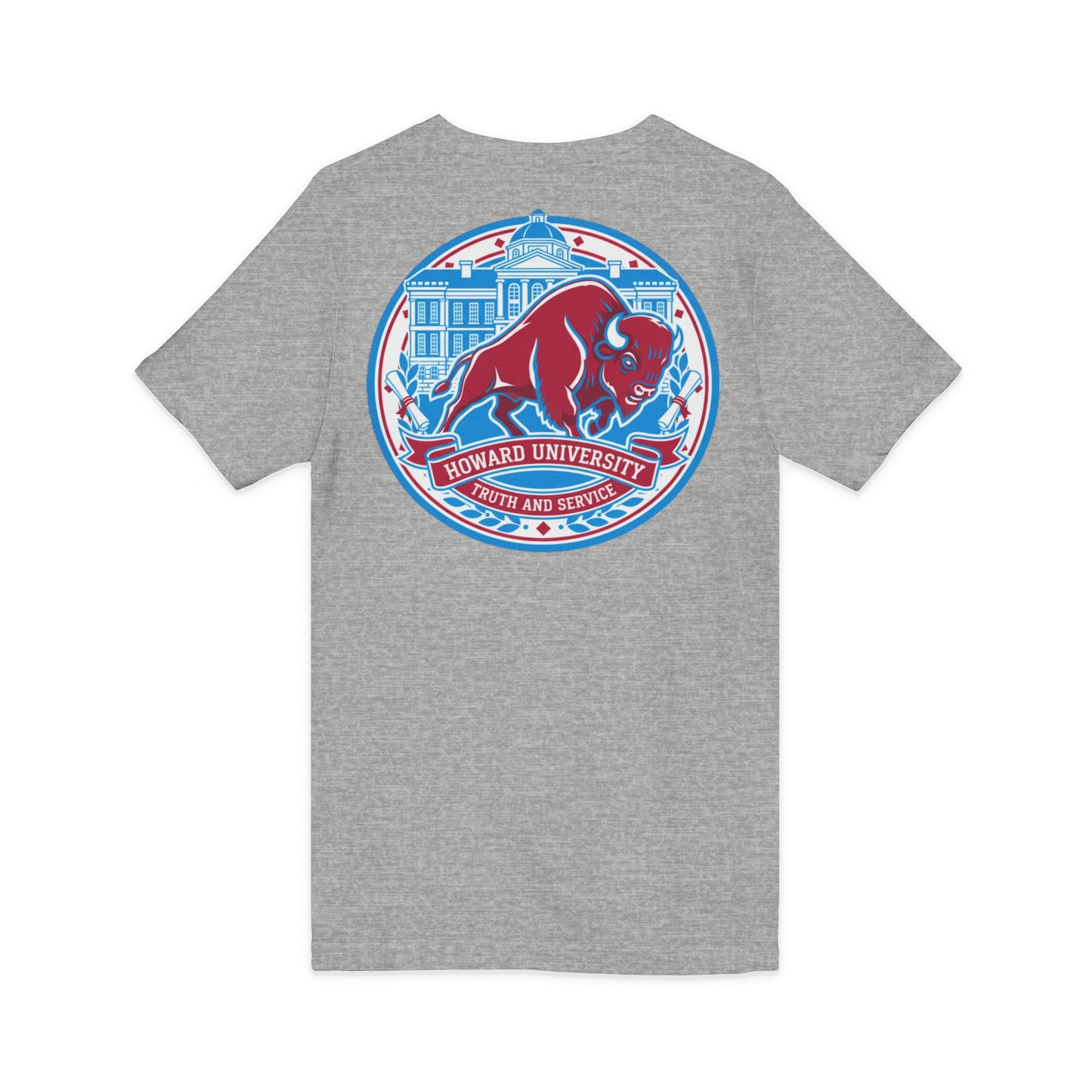 Howard University/ Truth and Service Unisex V-Neck T-Shirt 7