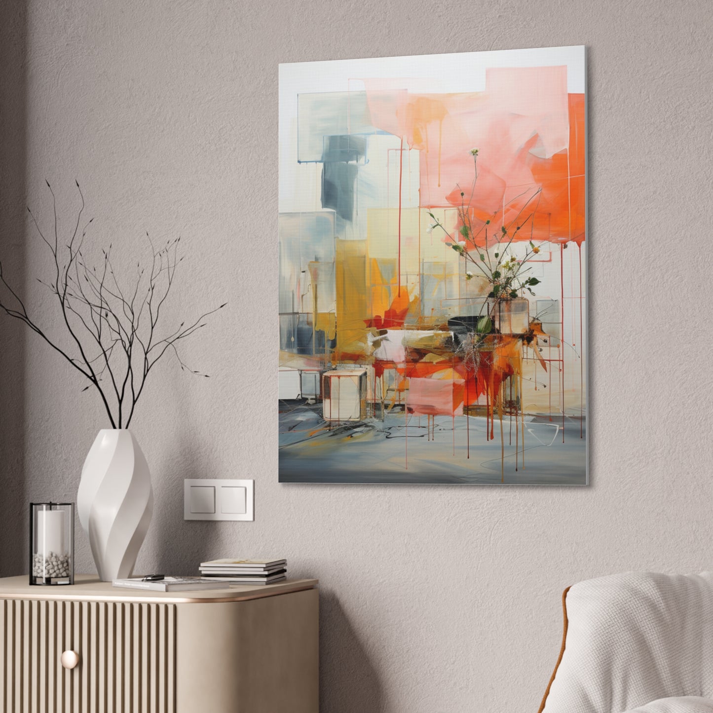 Timeless Elegance: Refined Muted Hues Canvas Print for Sophisticated Living Spaces