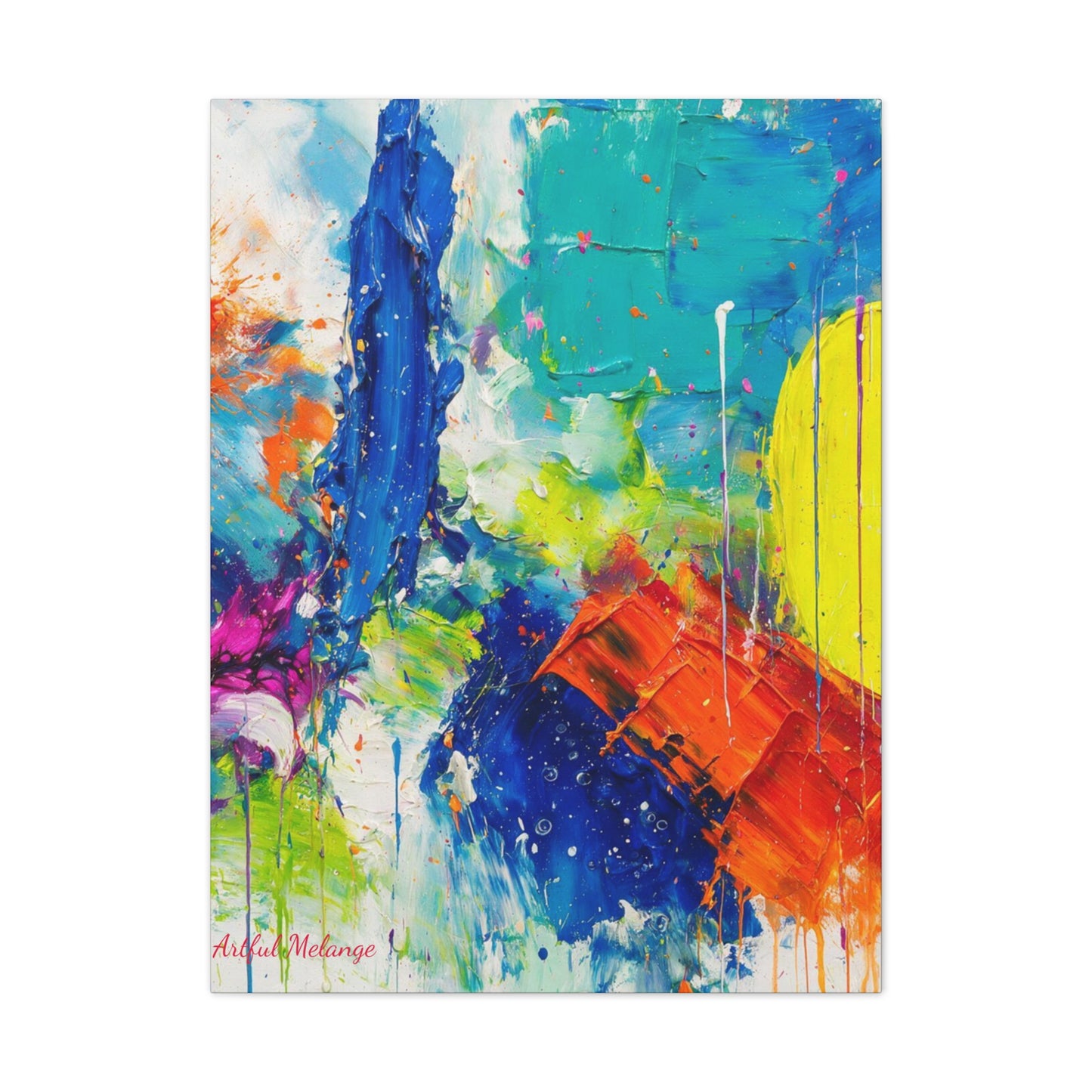 Acrylic Abstract Canvas Print - Richly Textured Artistry