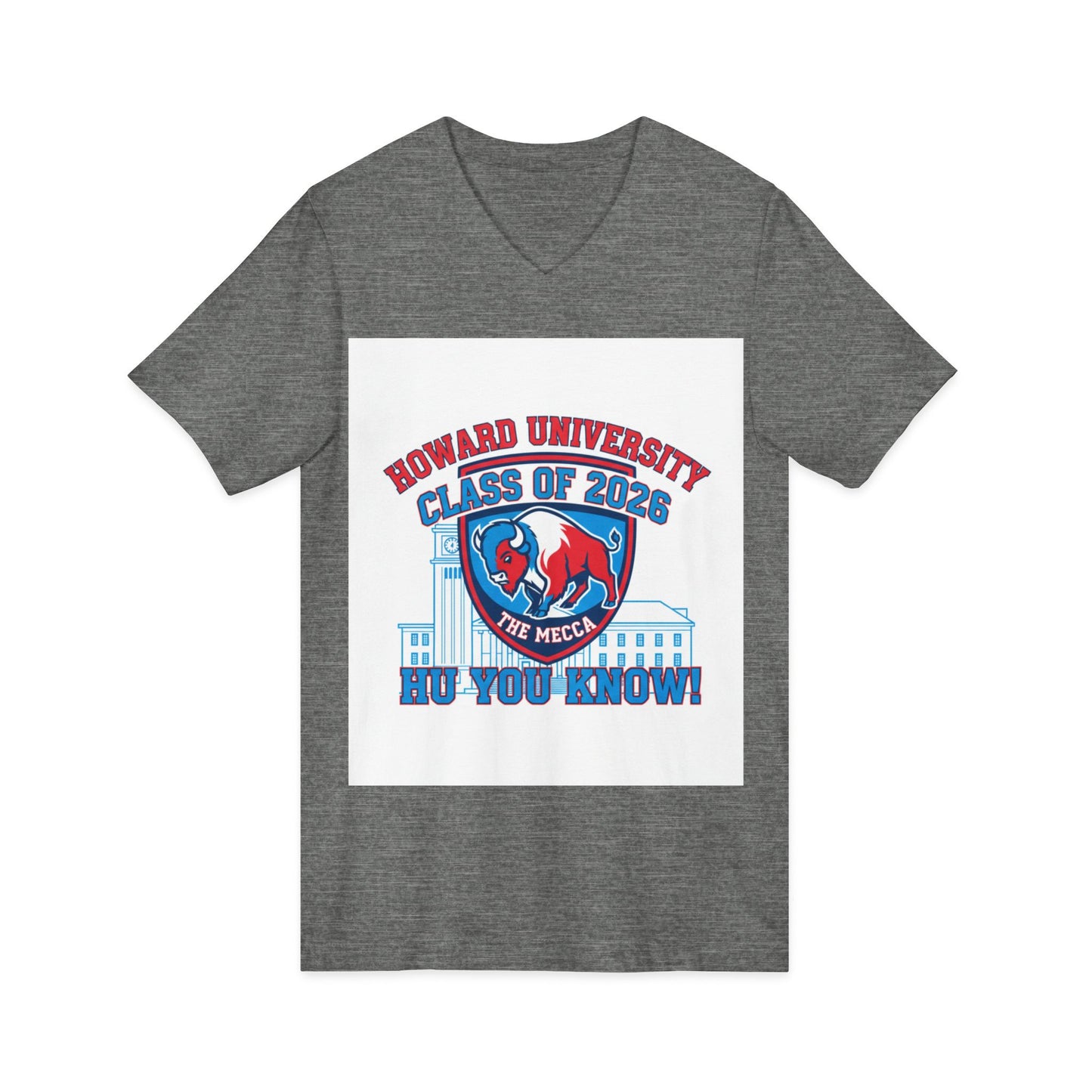Howard University Class of 2026 Unisex V-Neck T-Shirt | The Mecca Incoming Class Tee