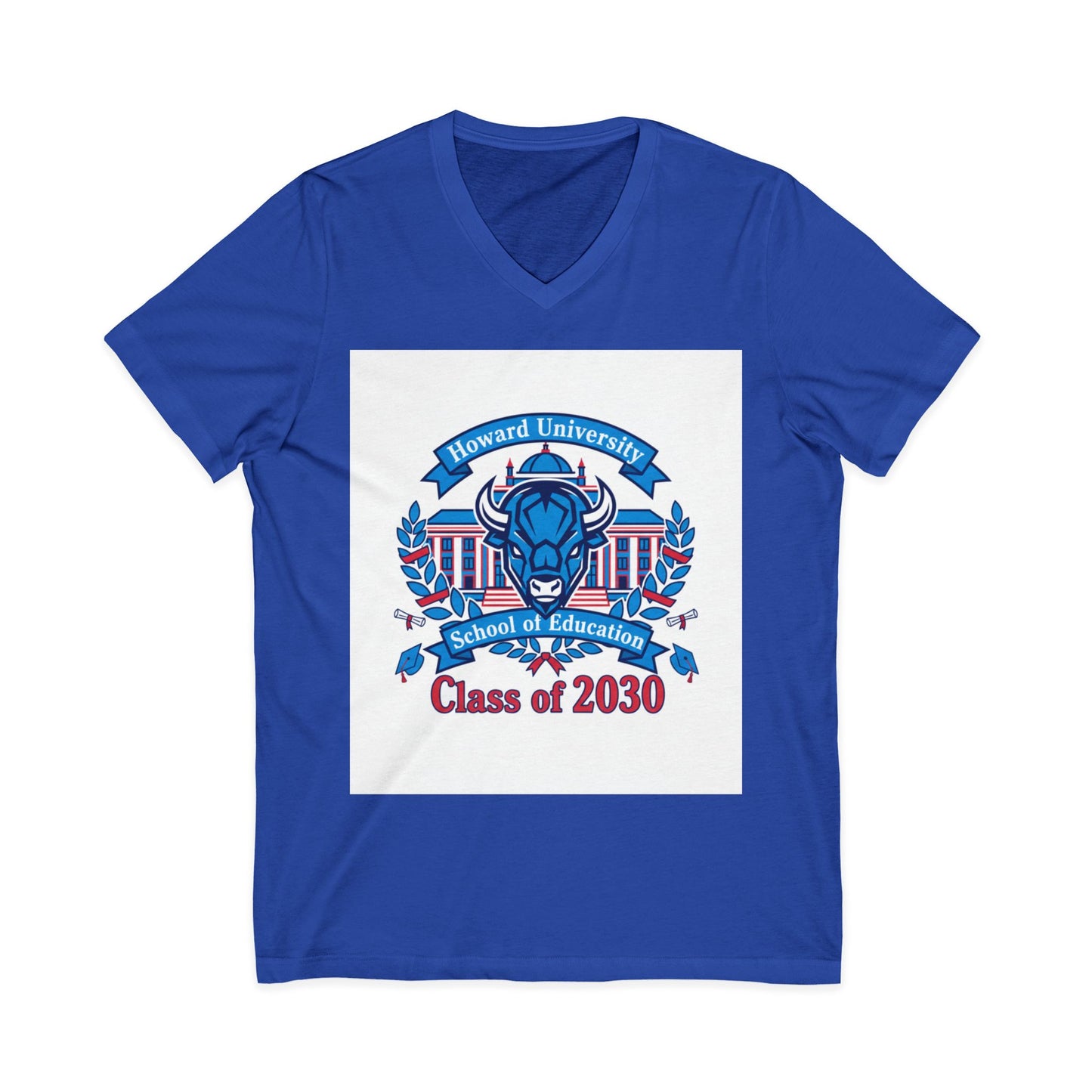 Howard University Class of 2030 Unisex V-Neck T-Shirt | The Mecca Incoming Class Tee