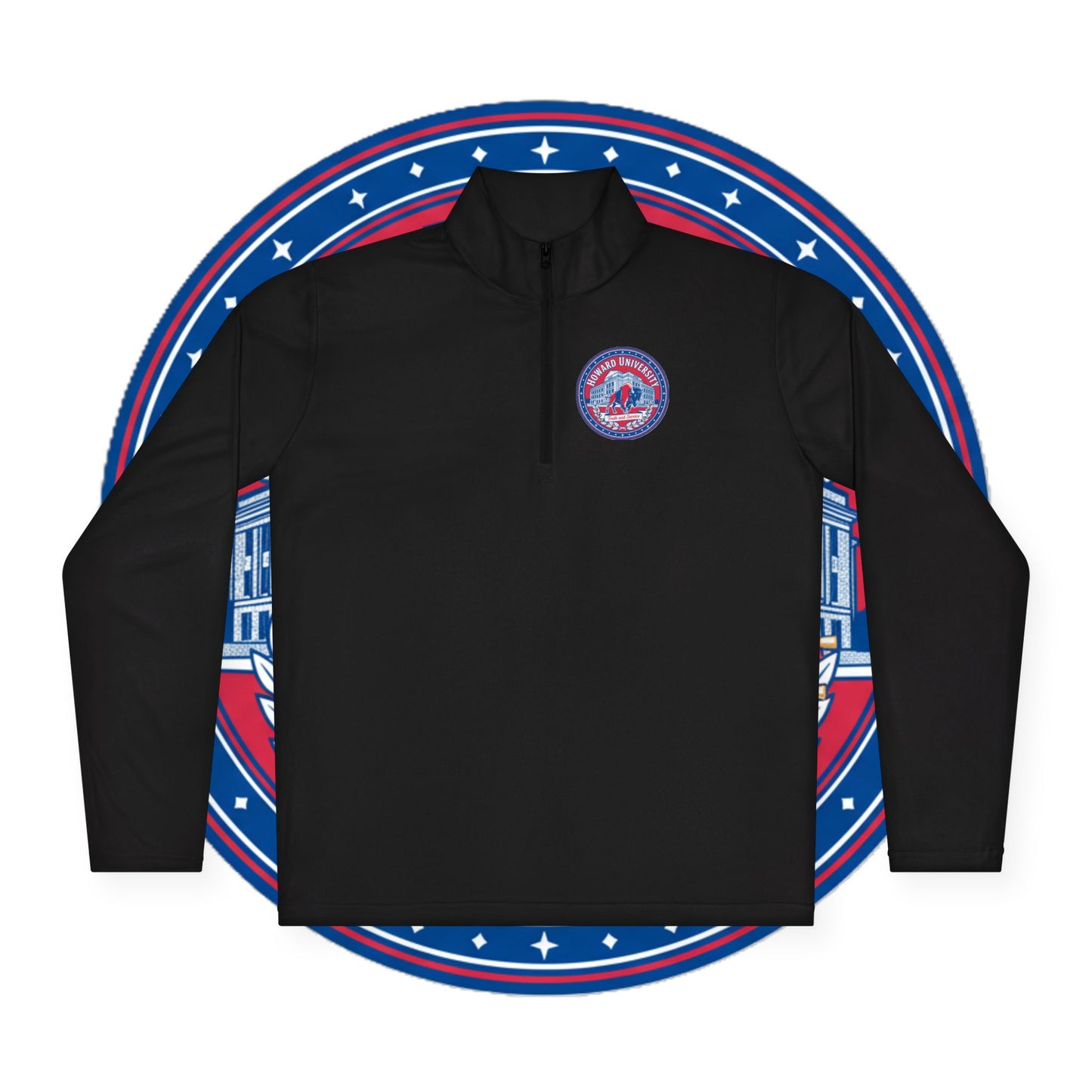 Howard University Legacy Unisex 1/4 Zip Pullover – Classic Solid Color HBCU Pride Collection/ Truth and Service