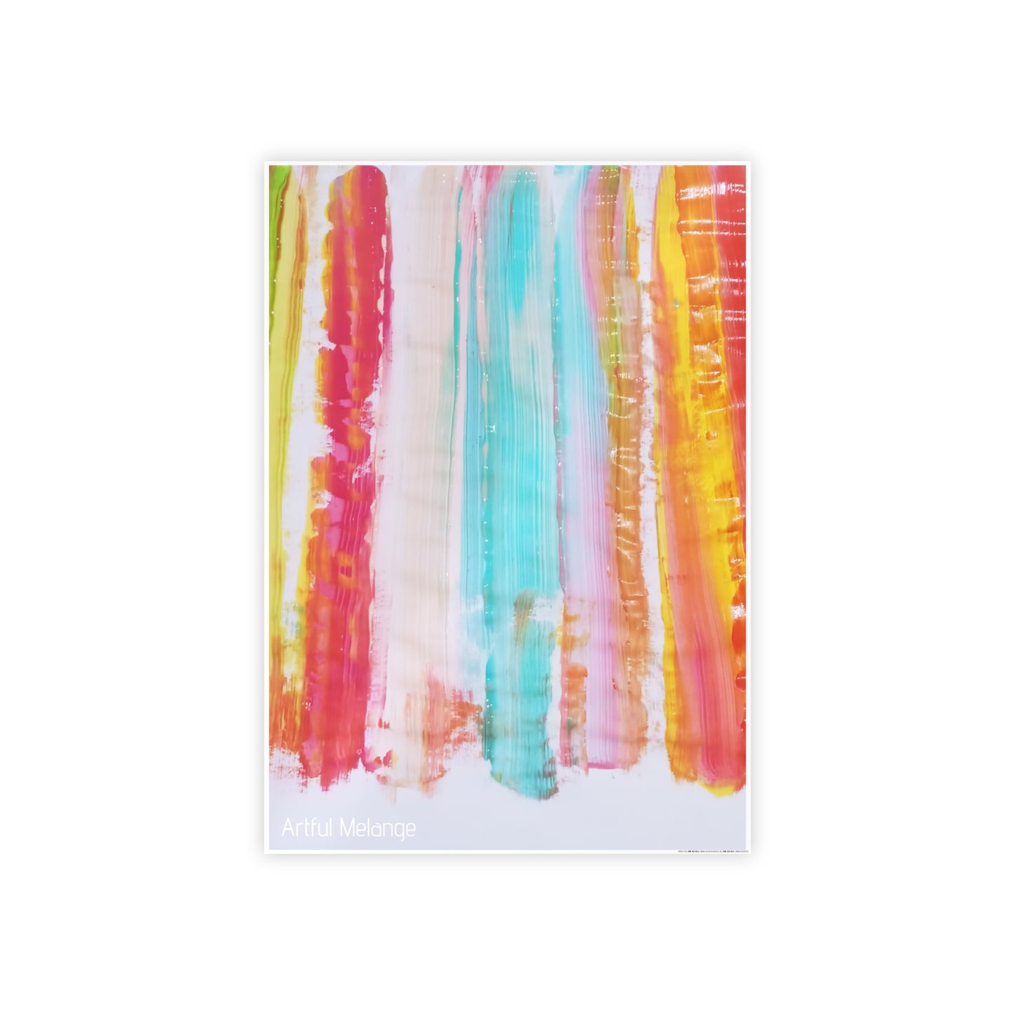 Gleaming Acrylic Abstract Poster: A Spectrum of Colorful Elegance