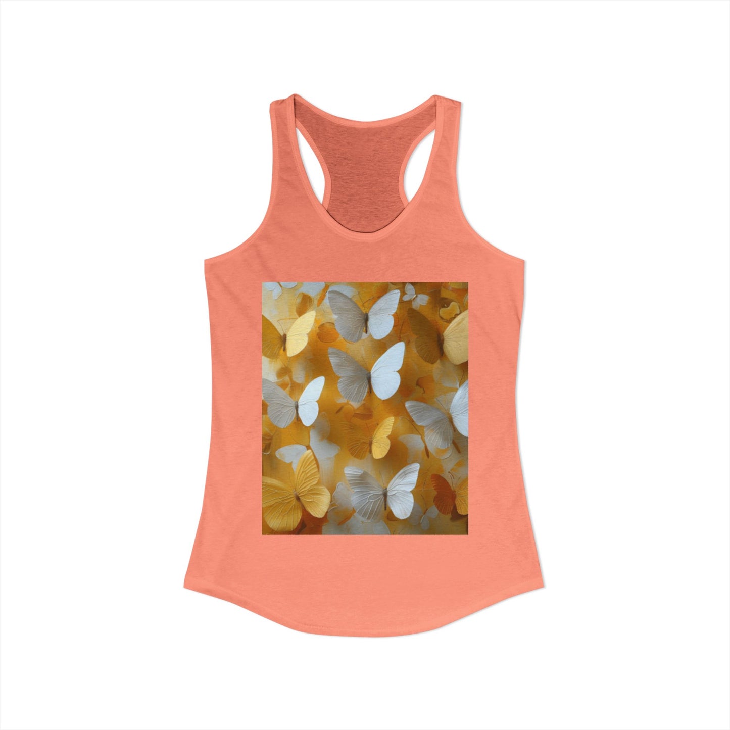 Flutter & Flow | Women's Razorback  T-Shirts with Artistic Butterflies 8