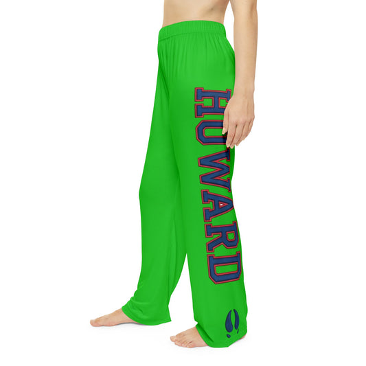 Howard-Inspired Women’s Pajama Pants | HBCU Lounge Bottoms/ Green