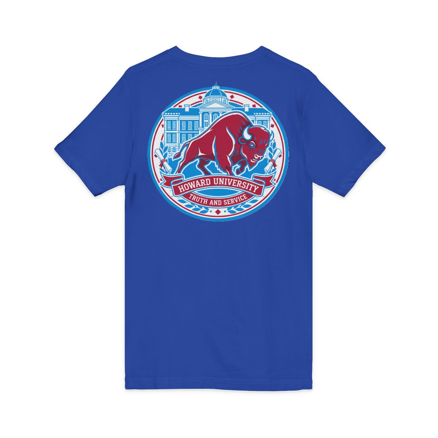 Howard University/ Truth and Service Unisex V-Neck T-Shirt 7