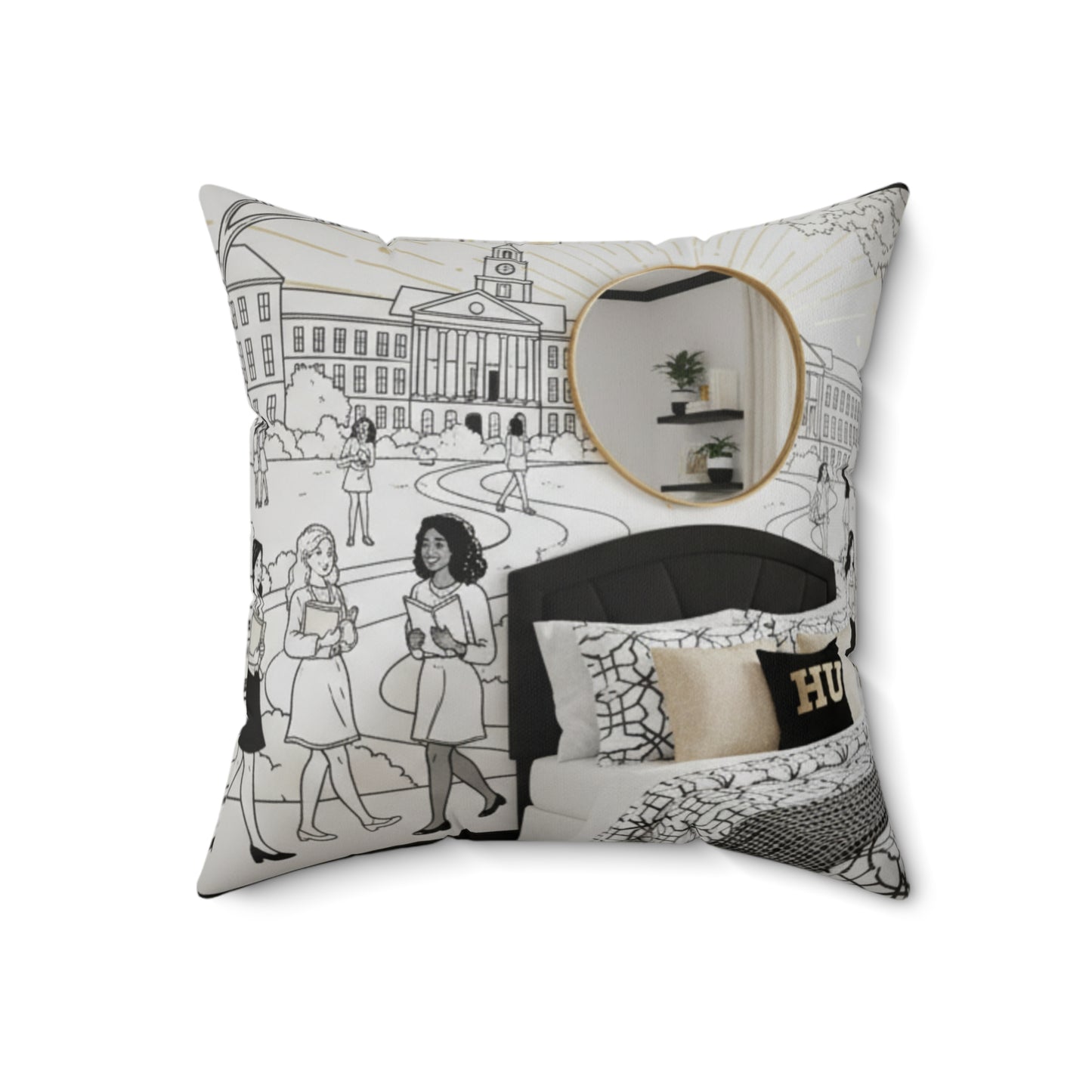 HOWARD NIGHTS PILLOW COLLECTION/ LIVE THE YARD /STYLE YOUR SPACE BLK1