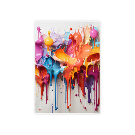 Gleaming Acrylic Abstract Poster: A Spectrum of Colorful Elegance