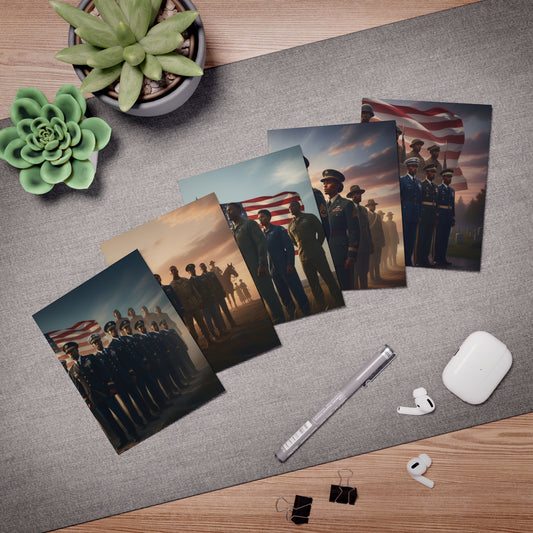 Honoring Black Military Service – Memorial Day Greeting Card Set 3/Multi-Design Greeting Cards (5-Pack)
