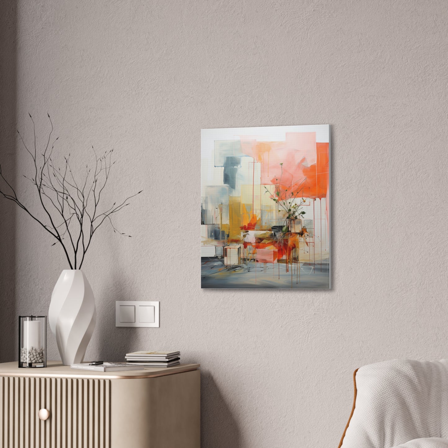 Timeless Elegance: Refined Muted Hues Canvas Print for Sophisticated Living Spaces