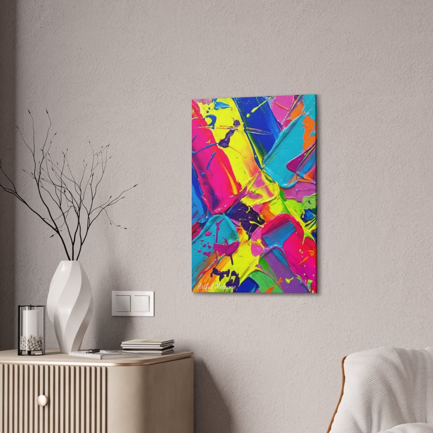 Acrylic Abstract Canvas Print - Richly Textured Artistry