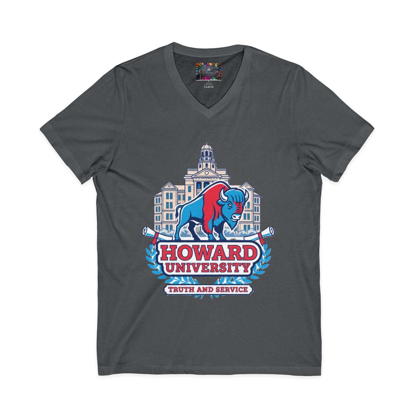 Howard University/ Truth and Service Unisex V-Neck T-Shirt