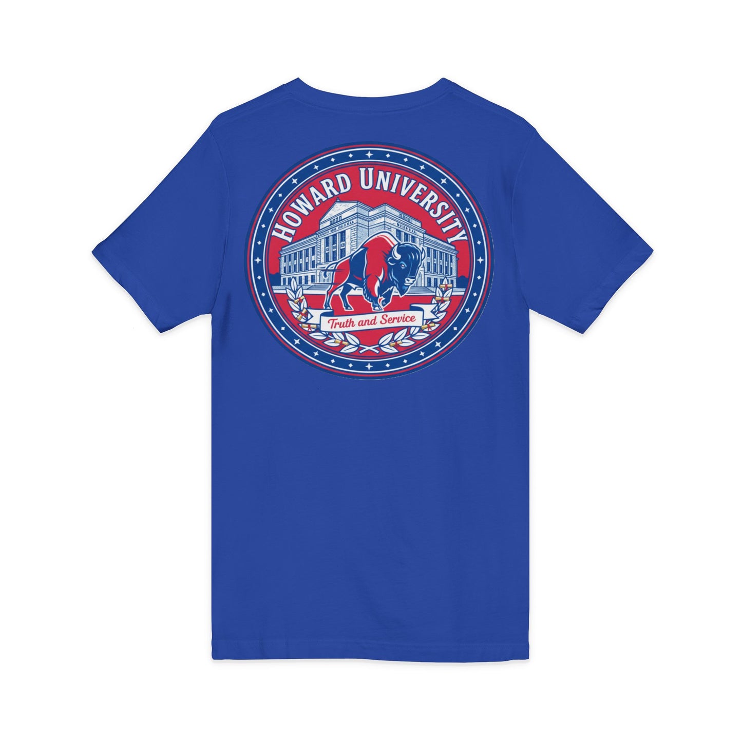Howard University/ Truth and Service Unisex V-Neck T-Shirt 3
