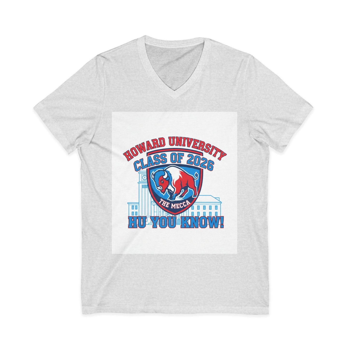Howard University Class of 2026 Unisex V-Neck T-Shirt | The Mecca Incoming Class Tee