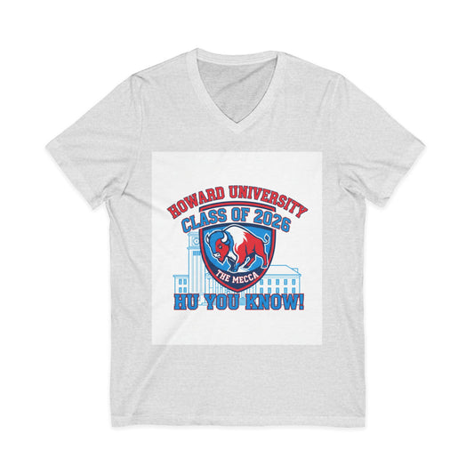 Howard University Class of 2026 Unisex V-Neck T-Shirt | The Mecca Incoming Class Tee