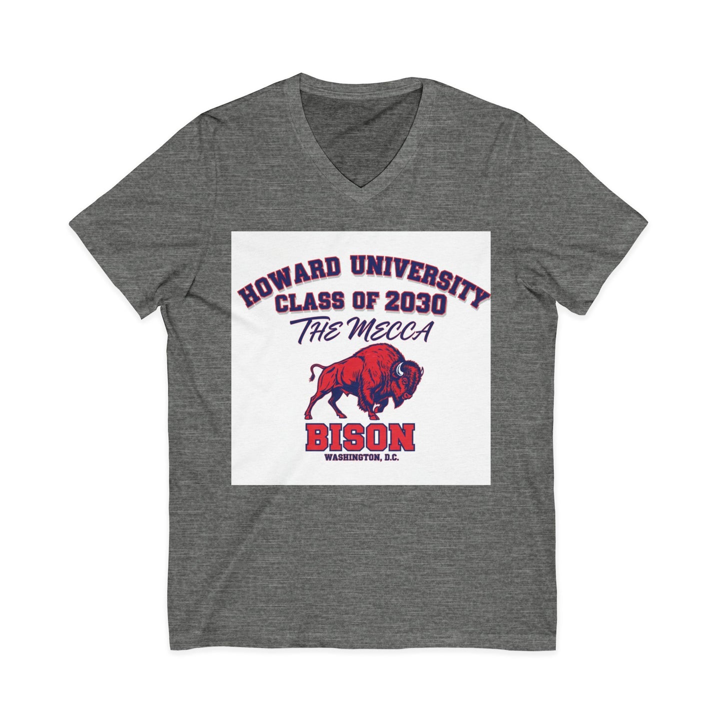 Howard University Class of 2030 Unisex V-Neck T-Shirt | The Mecca Incoming Class Tee