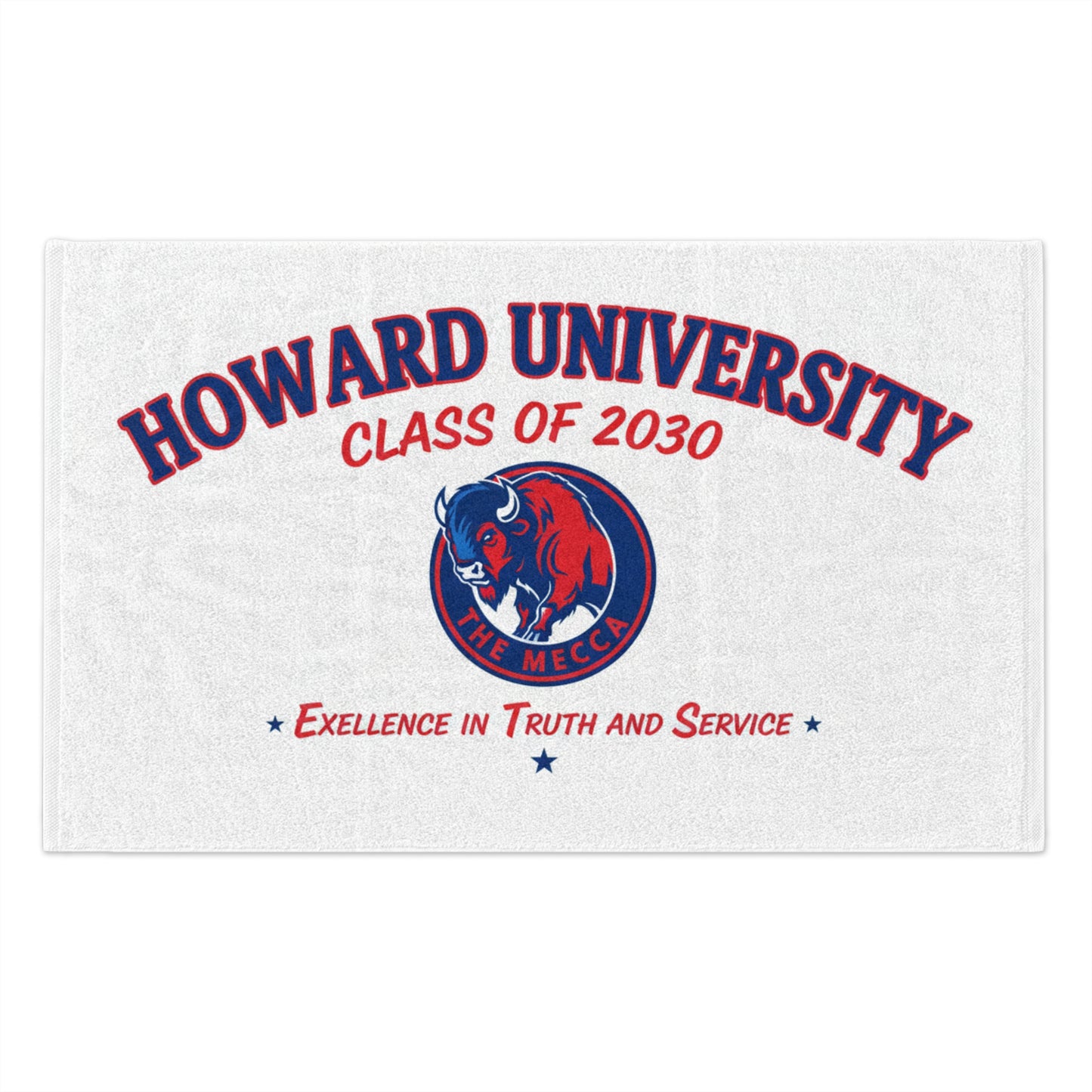 Howard University Bison Pride Rally Towel – HBCU Spirit Game Day Essential/Class of 2030 11" x 18"