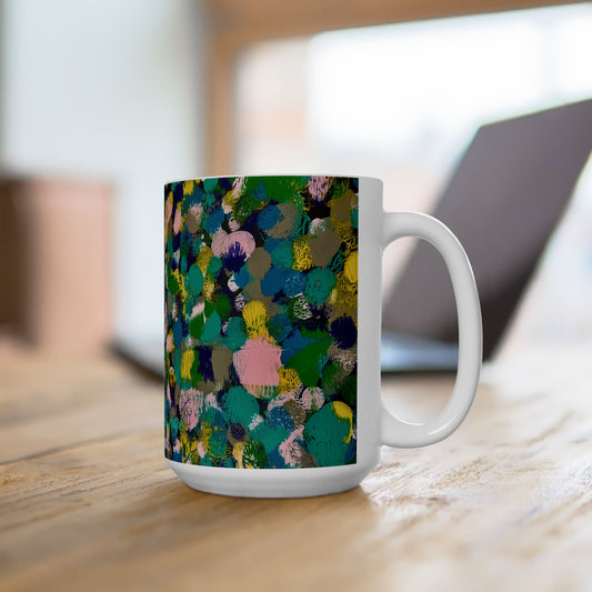 Artsy Abstract Ceramic Mug 15oz