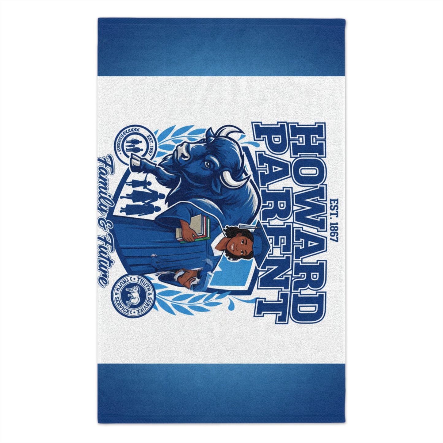 Howard University Bison Pride Rally Towel – HBCU Spirit Game Day Essential/Howard Parent