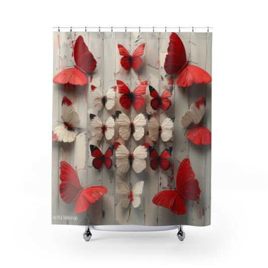 Fluttering Splendor Butterfly Shower Curtains