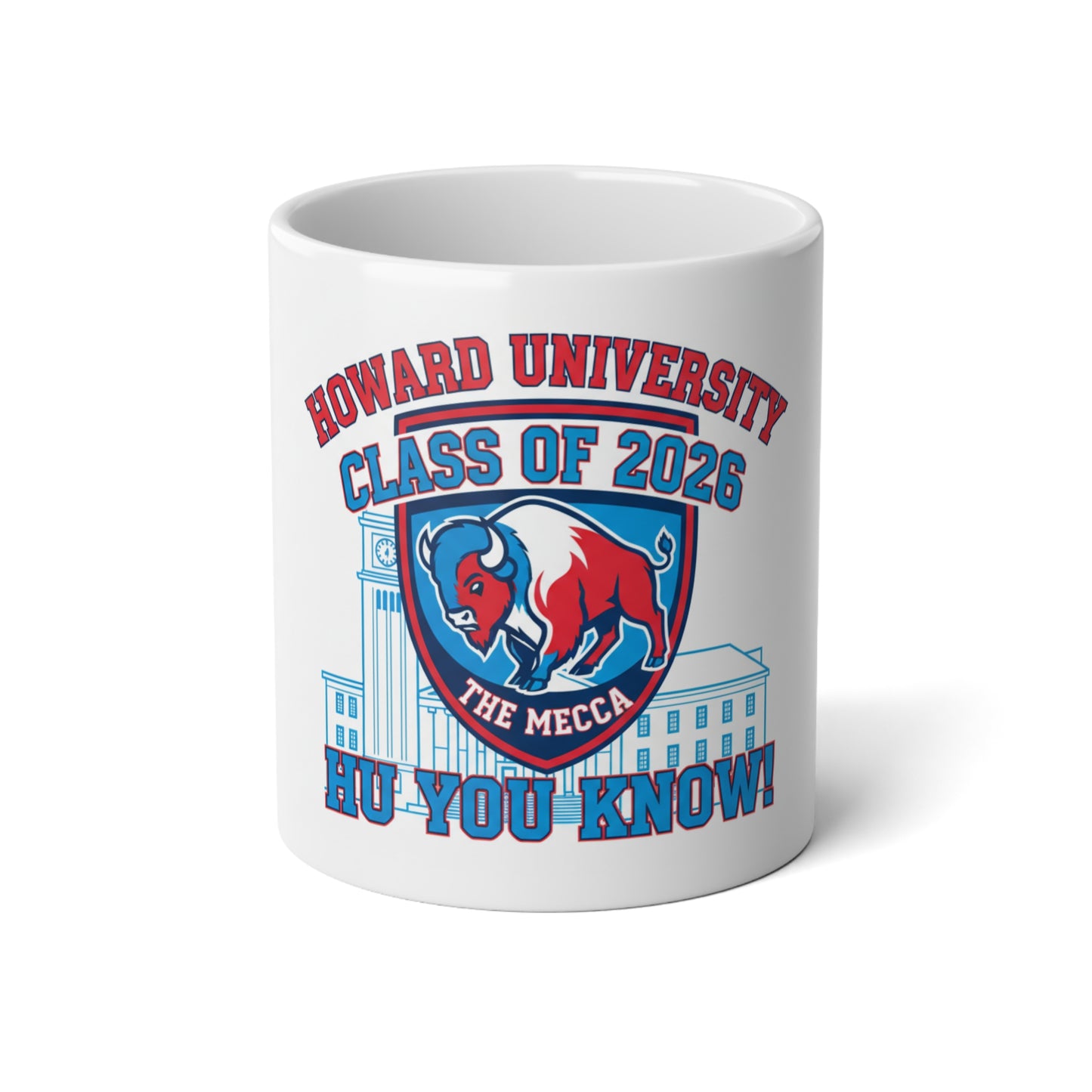 Howard University Class of 2026 Mug – The Mecca Bison Pride,Jumbo Mug 2, 20oz