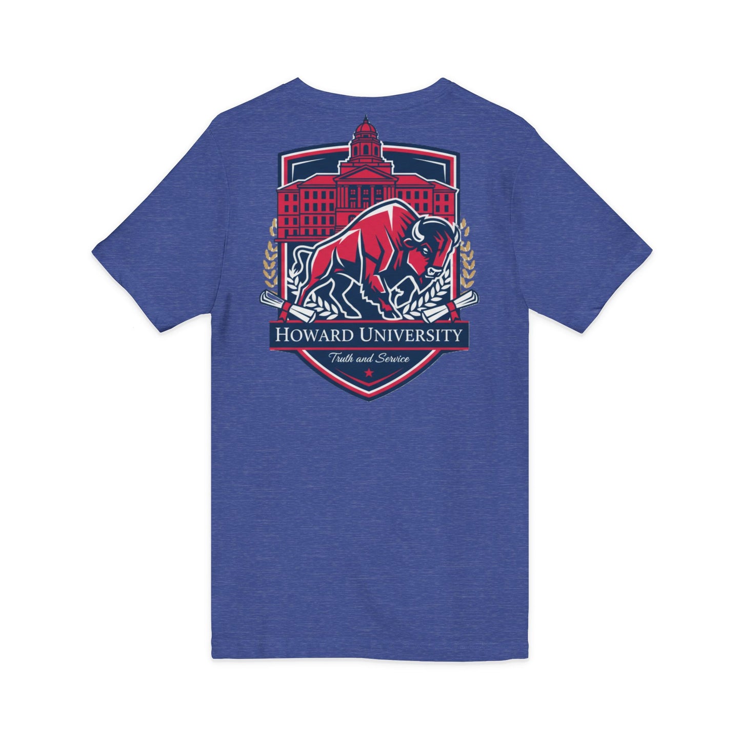 Howard University/ Truth and Service Unisex V-Neck T-Shirt 5