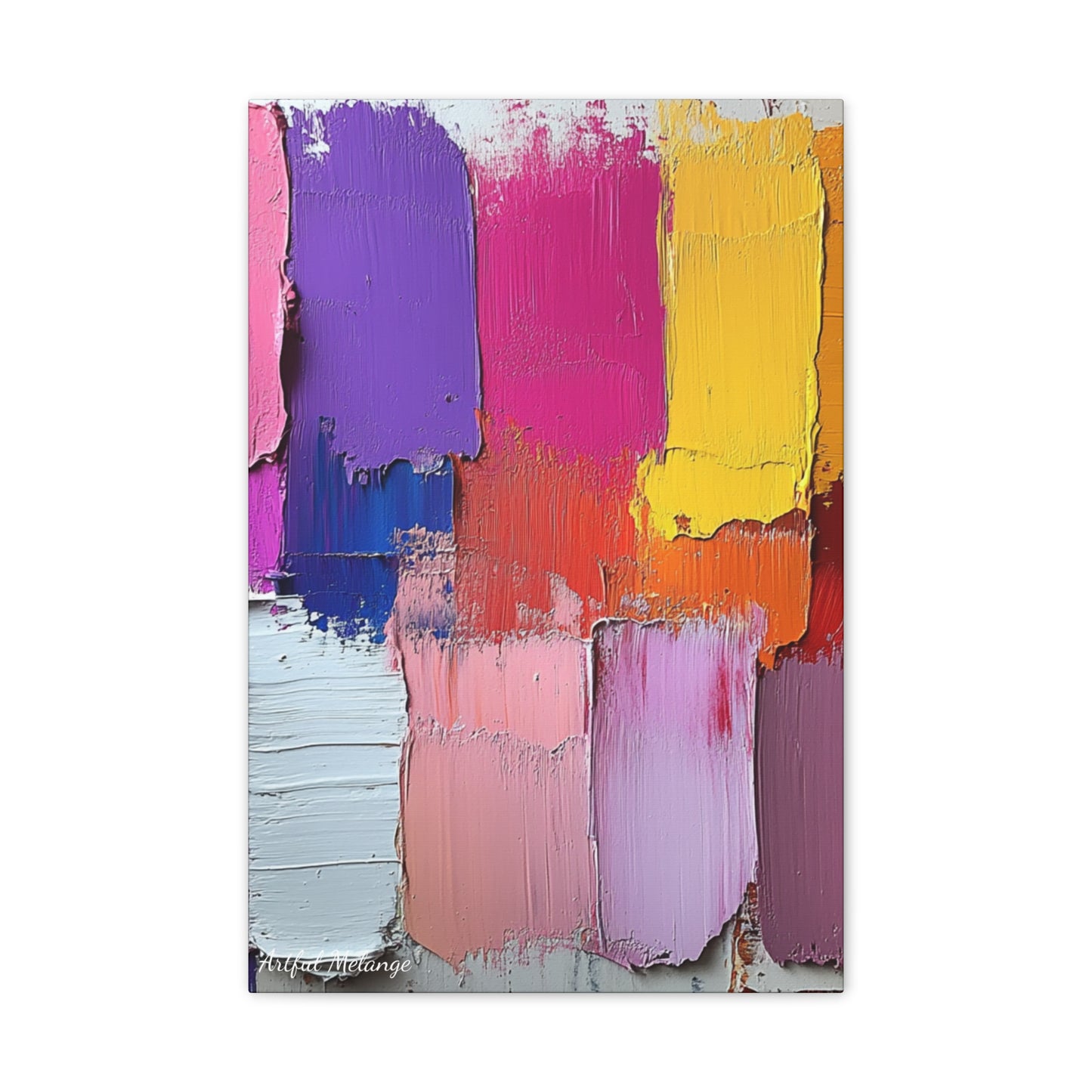 Acrylic Abstract Canvas Print - Richly Textured Artistry