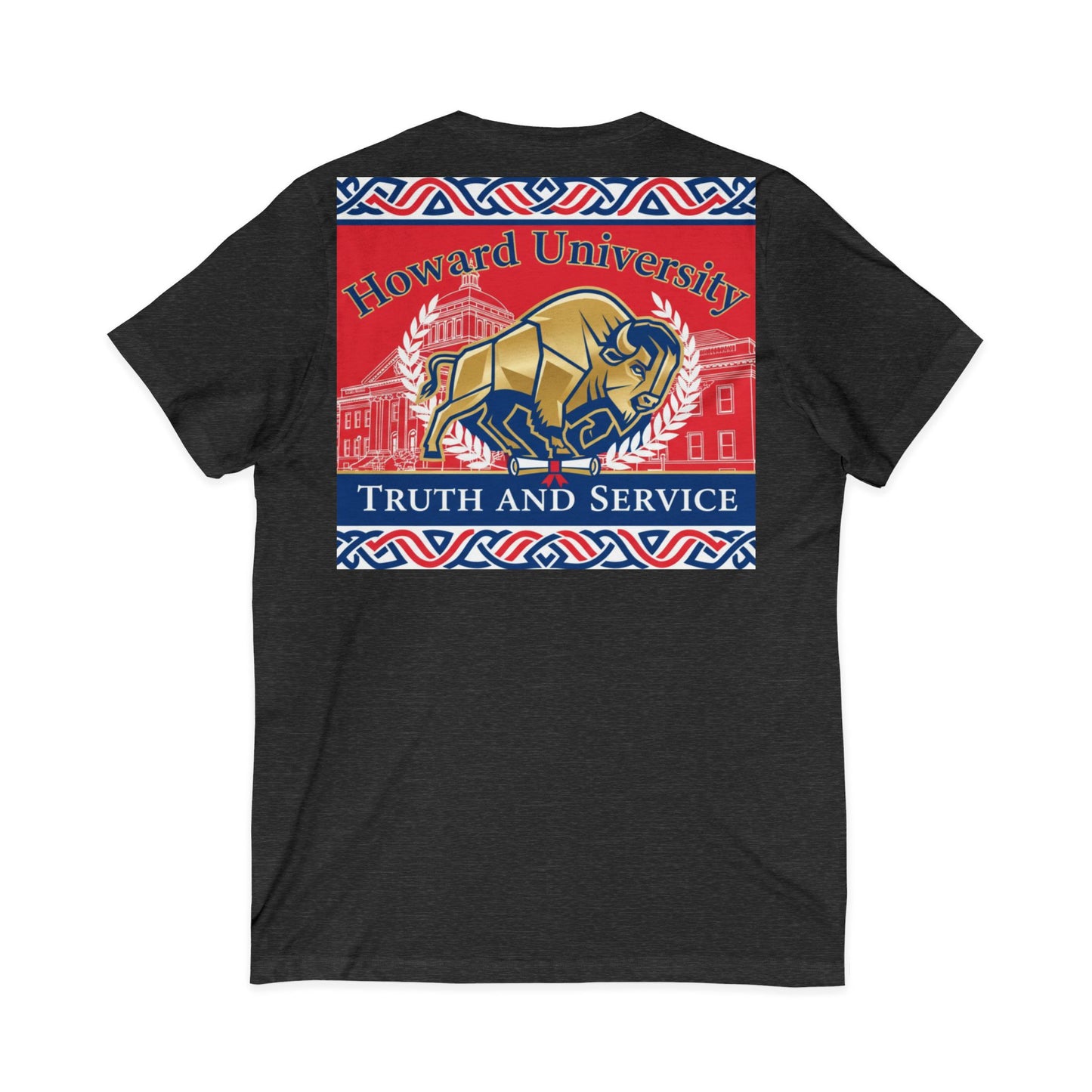 Howard University/ Truth and Service Unisex V-Neck T-Shirt