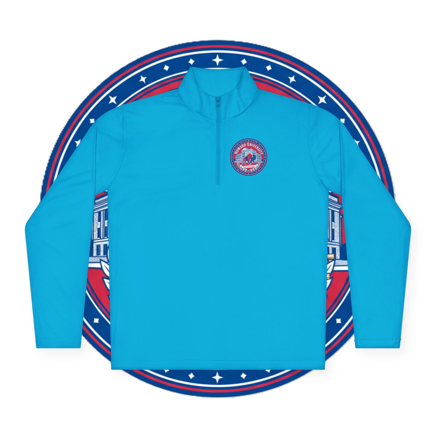 Howard University Legacy Unisex 1/4 Zip Pullover – Classic Solid Color HBCU Pride Collection/ Truth and Service