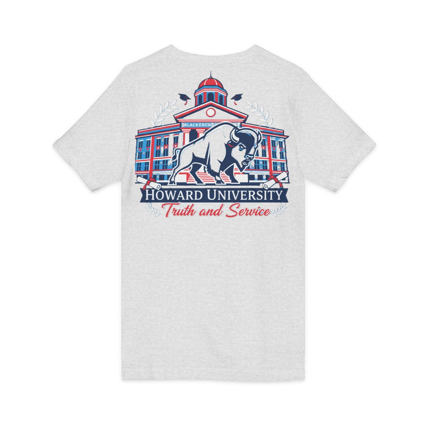 Howard University/ Truth and Service Unisex V-Neck T-Shirt 8