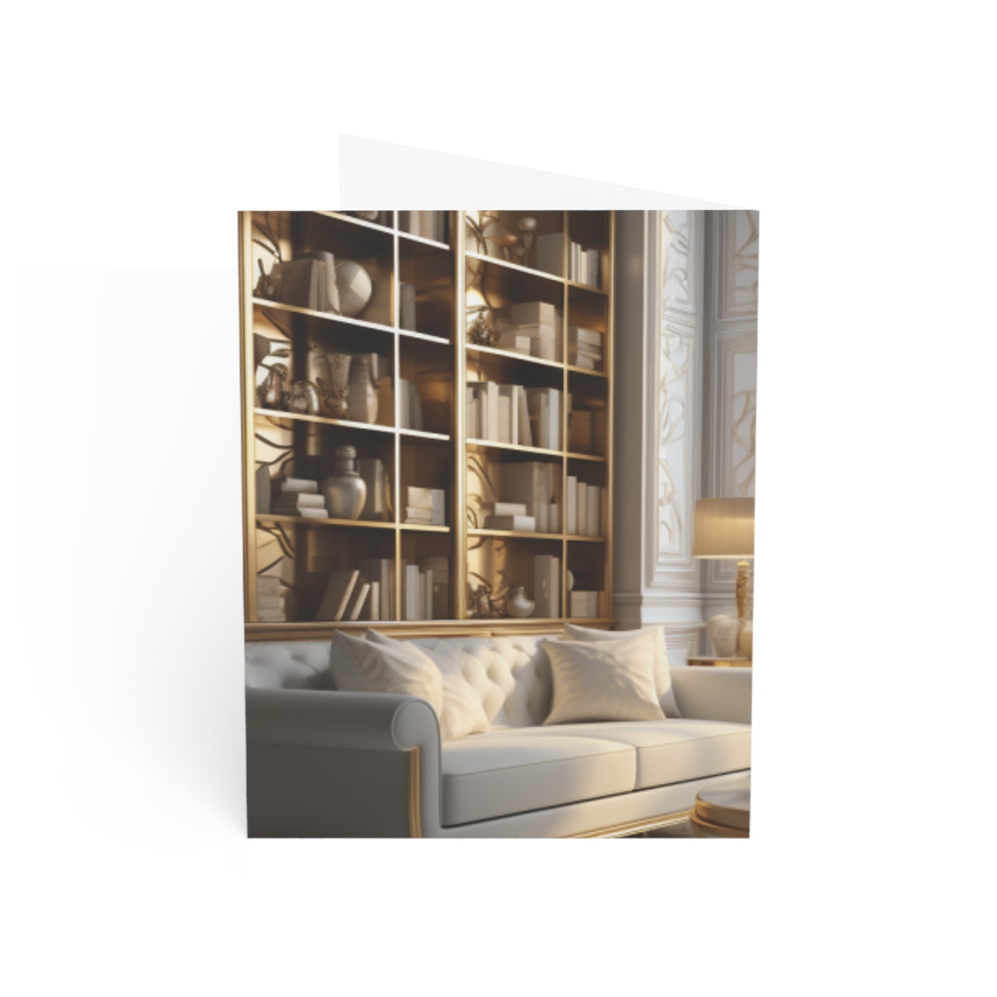 Elegance in Gold & White Christmas Notecards (1, 10, 30, and 50pcs)