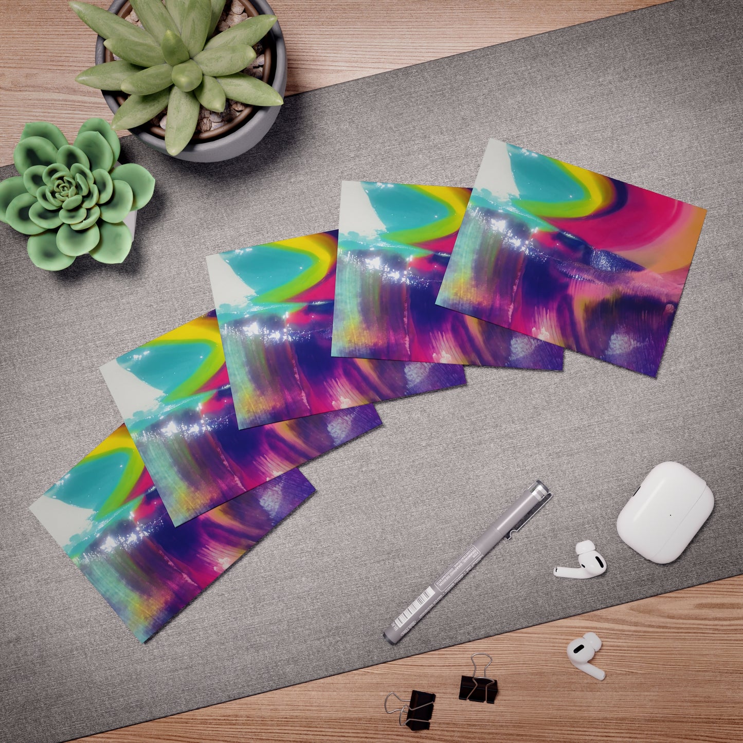 Elegance in Ink:  Abstract Art Note Card Set(5-Pack)