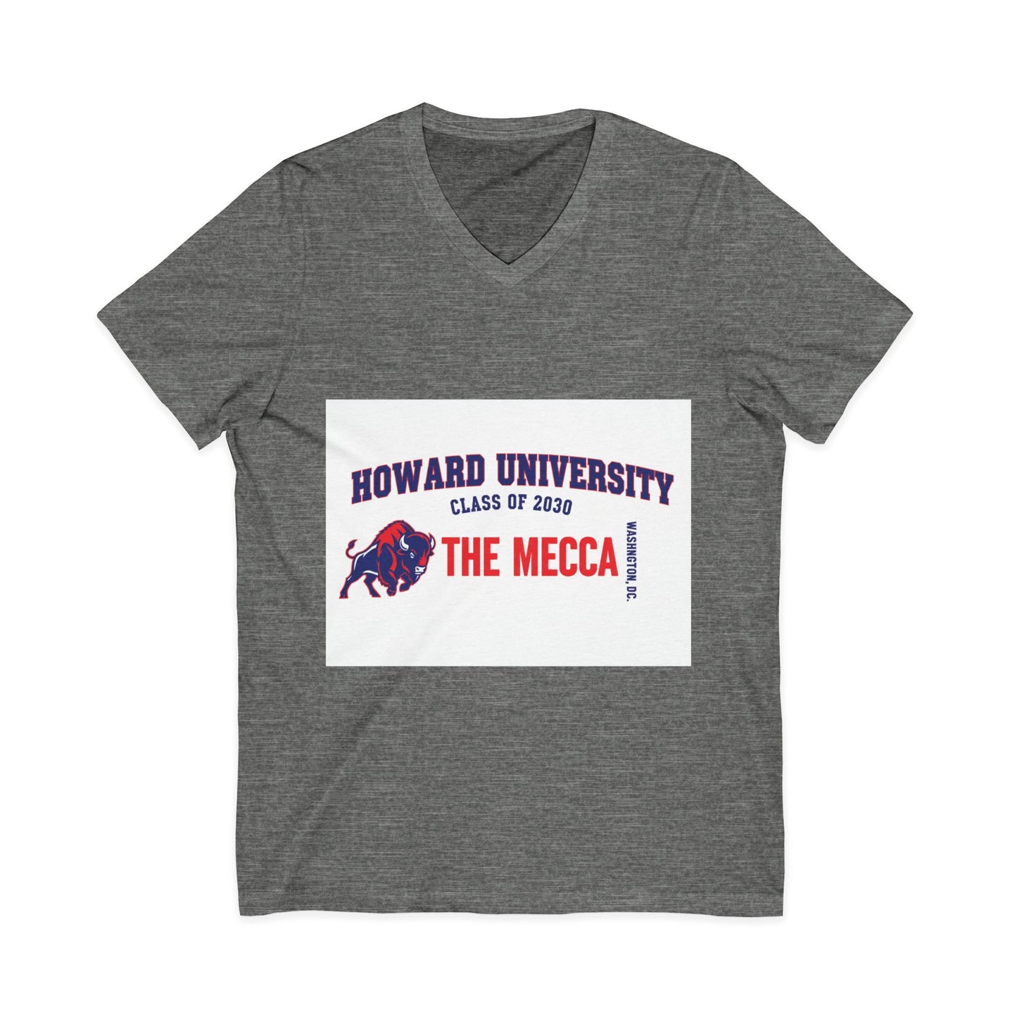 Howard University Class of 2030 Unisex V-Neck T-Shirt | The Mecca Incoming Class Tee