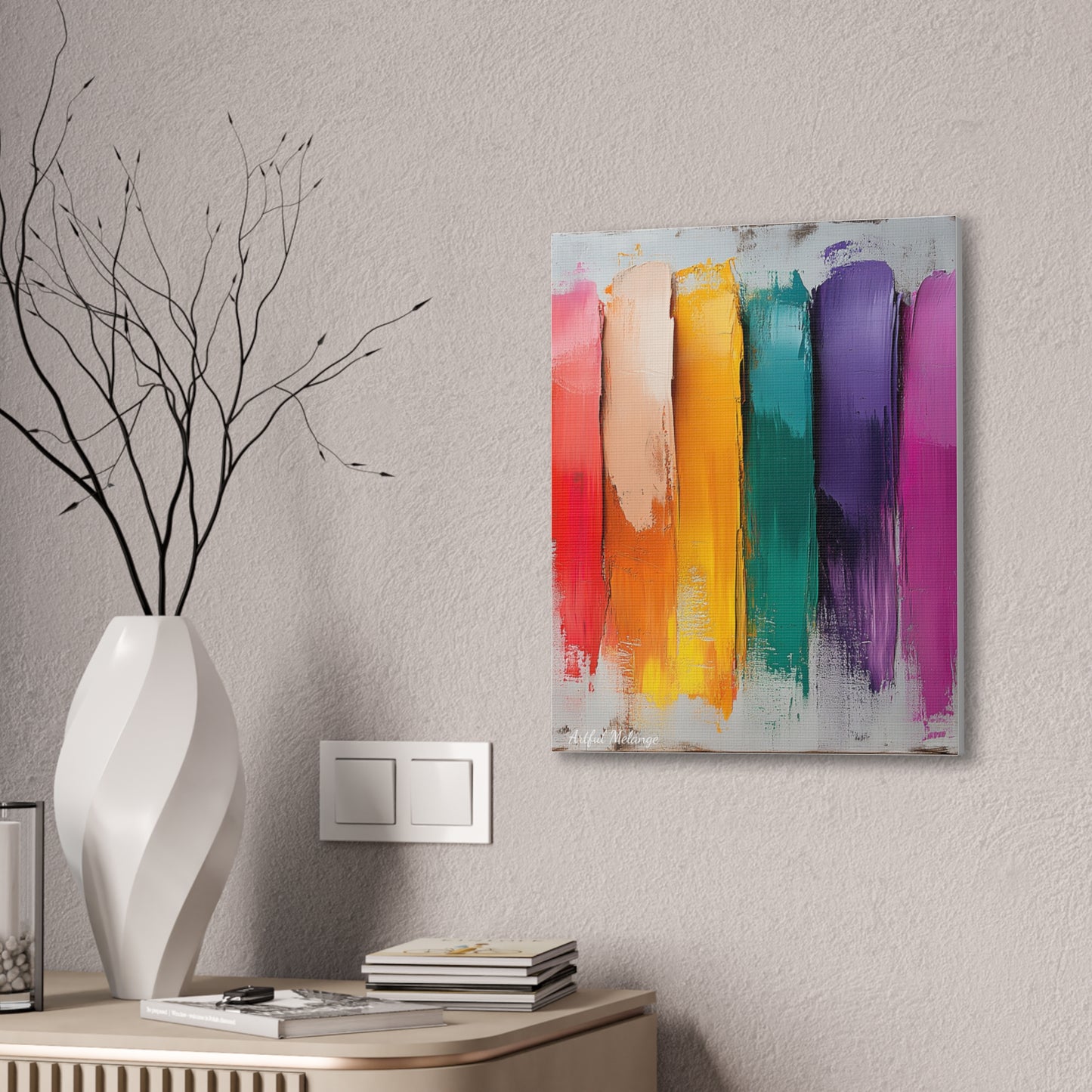 Acrylic Abstract Canvas Print - Richly Textured Artistry