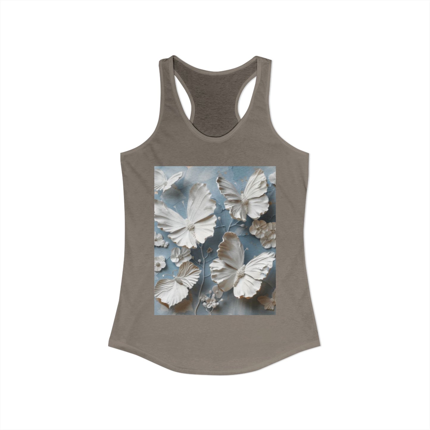 Flutter & Flow | Women's Razorback White T-Shirts with Artistic Butterflies 4