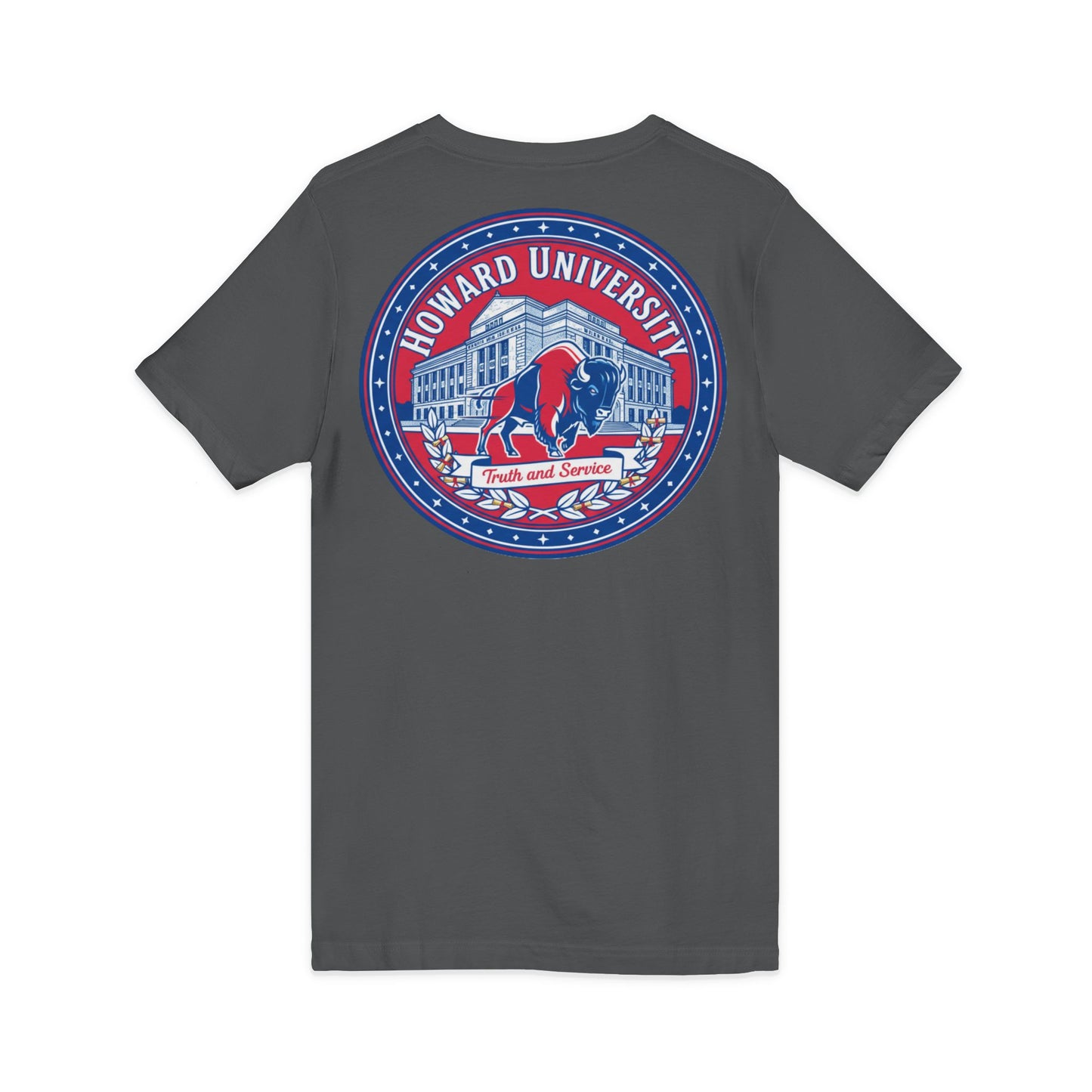 Howard University/ Truth and Service Unisex V-Neck T-Shirt 3