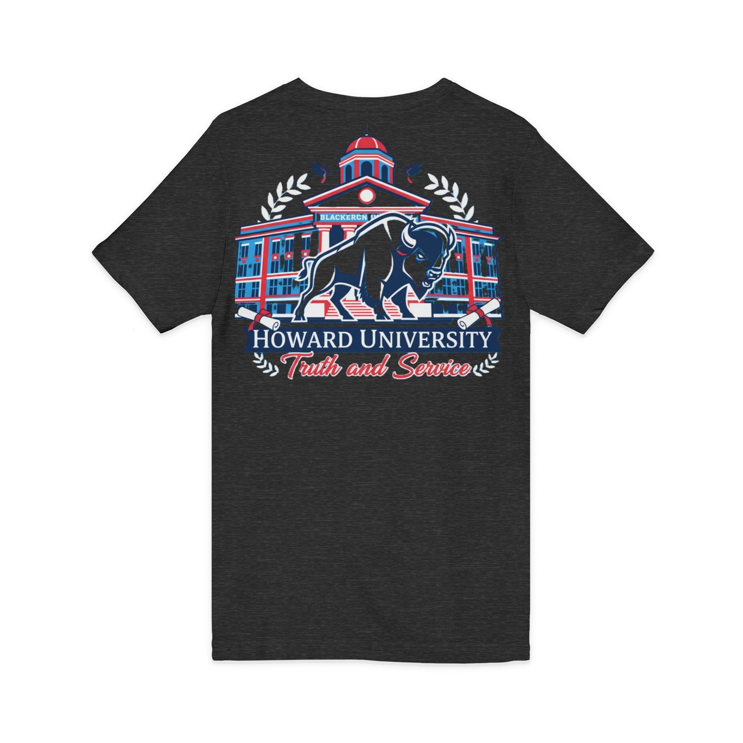 Howard University/ Truth and Service Unisex V-Neck T-Shirt 8