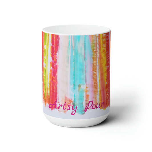 Artsy Pour Ceramic Mug 15oz