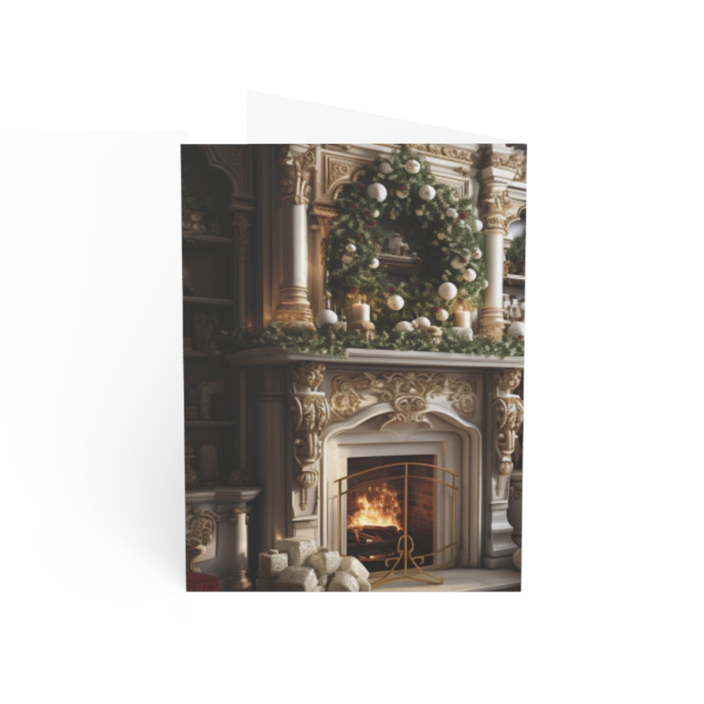 Regal Radiance: Opulent Christmas Greeting Cards