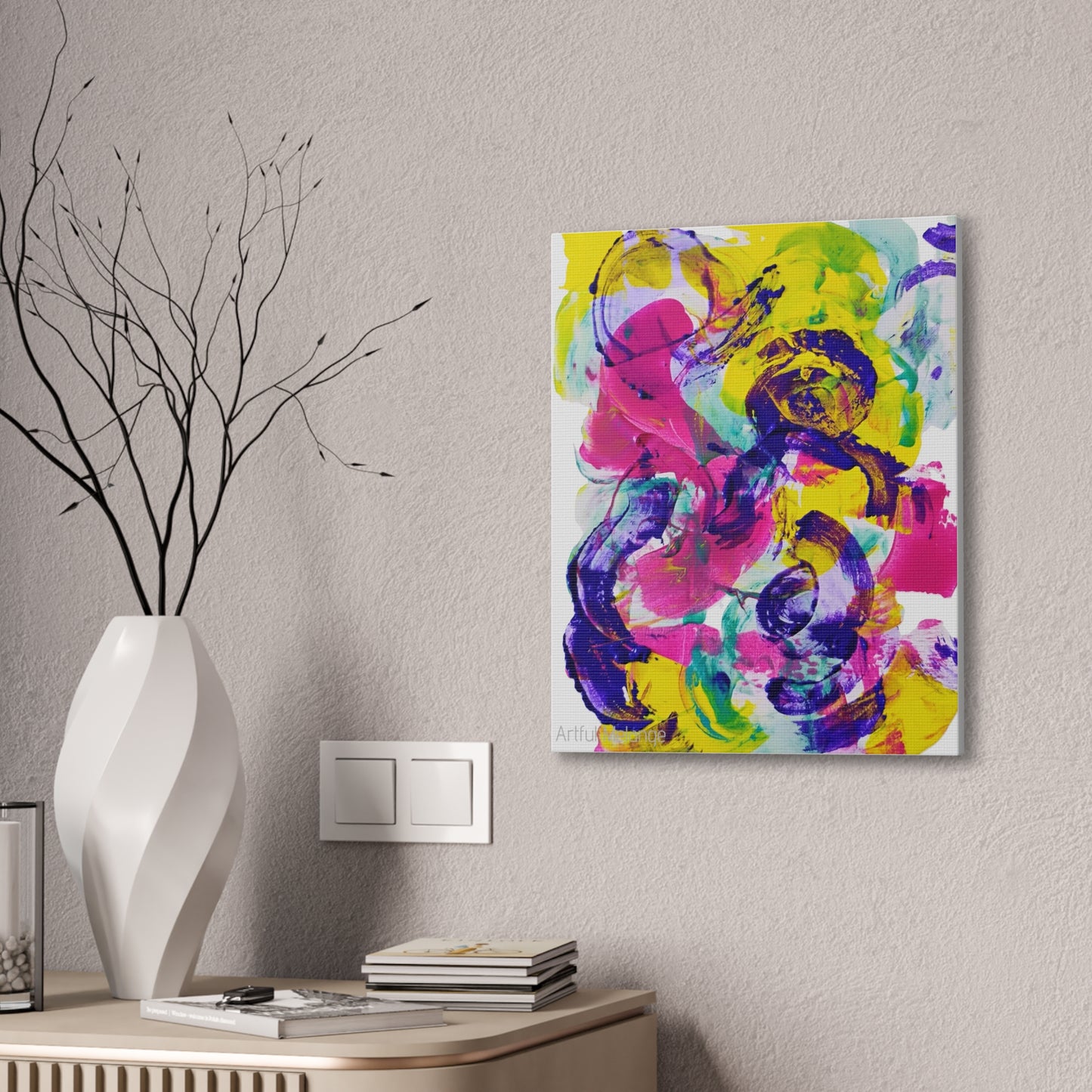 Primary Elegance: A Symphony of Sophistication Canvas Print