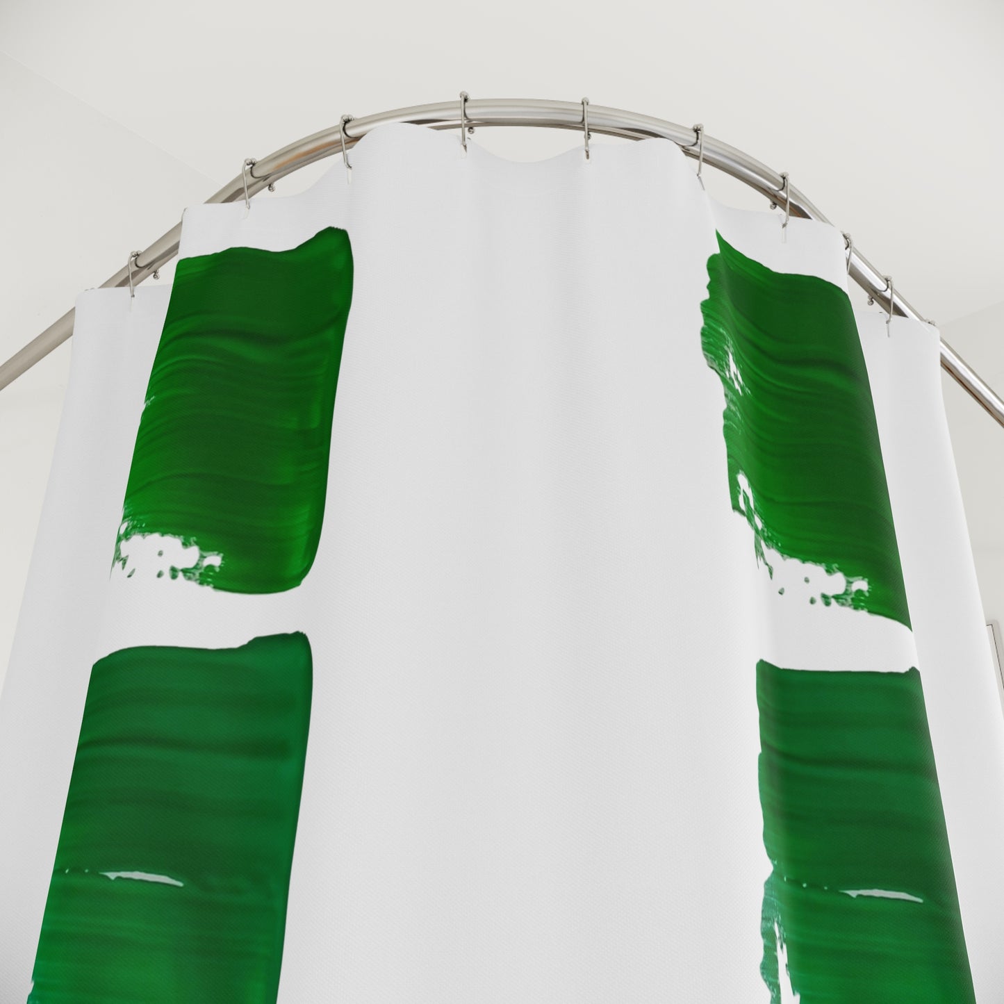Canvas Cascade: Abstract Acrylic Art Shower Curtain Collection