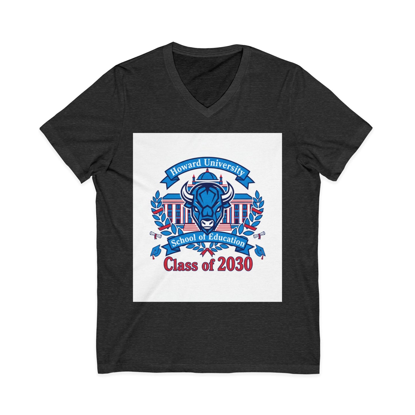 Howard University Class of 2030 Unisex V-Neck T-Shirt | The Mecca Incoming Class Tee