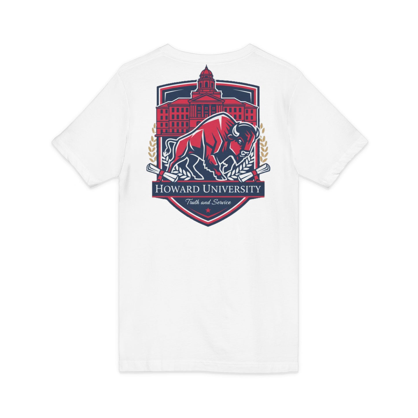 Howard University/ Truth and Service Unisex V-Neck T-Shirt 5
