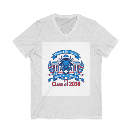 Howard University Class of 2030 Unisex V-Neck T-Shirt | The Mecca Incoming Class Tee