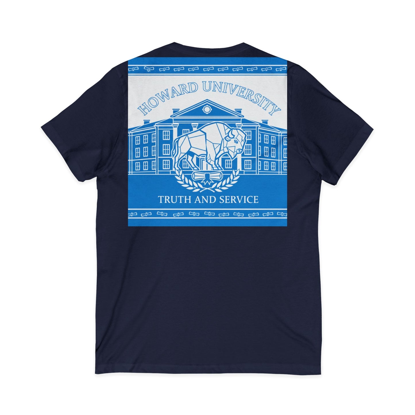 Howard University/ Truth and Service Unisex V-Neck T-Shirt